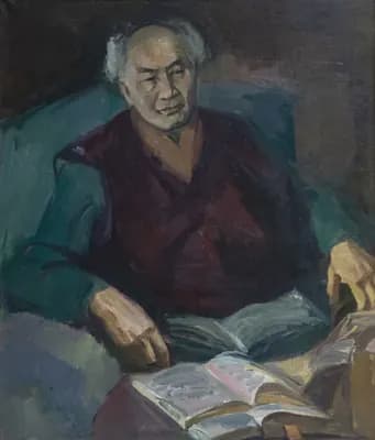 Академик Маргулан (1996). Калимов Мухит (1931–2002). холст, масло, 100×85 см