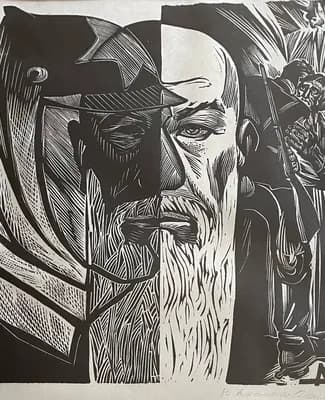 Автопортрет. Антощенко-Оленев Валентин (1900–1984). графика, 32×43 см