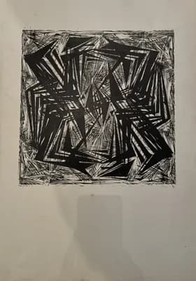 №14 Абстракция квадратная. Кузьмин В. (р. 1953). 49,5×39,5 см