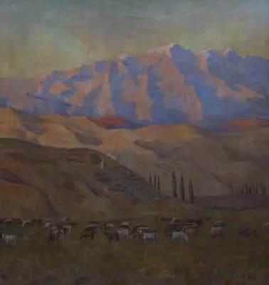 Совхоз Агуз-Одыр. Устенко В (1946–1980). холст, масло, 187×177 см