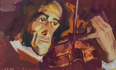 Паганини (1969). Шамшин В. (1928–2004). бумага, акварель, 45×28 см