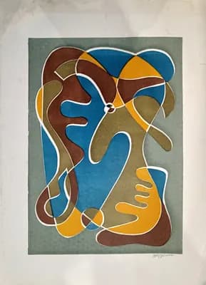 №2 Абстракция Болотные цвета. Кузьмин В. (р. 1953). 55,5×42,5 см
