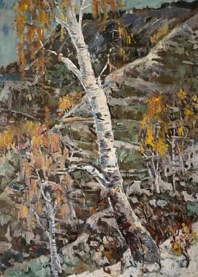 Предчувствие весны. Никонов Анатолий (1938–2018). картон, масло, 60×90 см