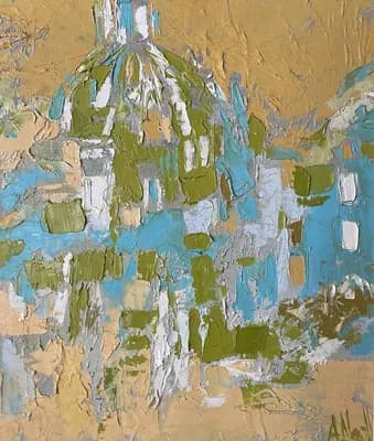 Полдень, площадь (2010). Нода А. (р. 1962). холст, масло, 60×80 см