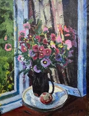 Натюрморт у окна (2002). Дериганов А. С. (р. 1936). холст, масло, 70×89 см