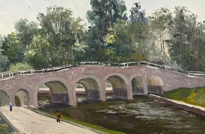 Парк көпірі. Макаров Г.. холст, масло, 40×60 см