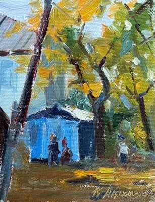 Этюд 17. Этюд 3 (2020). Акашев Курмангазы (р. 1964). картон, масло, 21×17 см