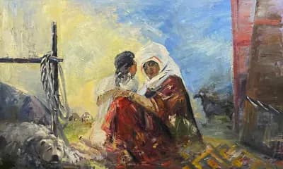 Таңғы әуен. Акашев Курмангазы (р. 1964). холст, масло, 150×110 см