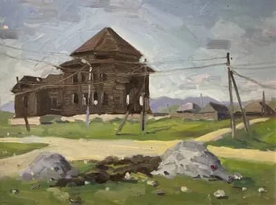 Ескі шіркеу. Алиев Максат (р. 1978). холст, масло, 30×40 см