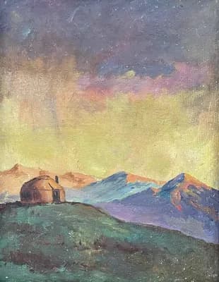 Без названия. Чуйков Семён (1902–1980). картон, масло, 28,5×36,5 см