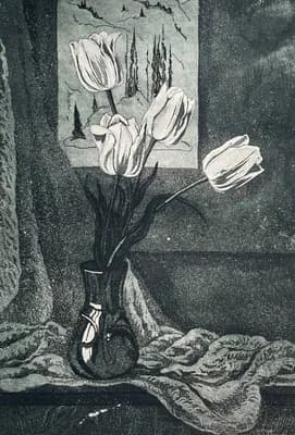 Тюльпаны. Дячкин Андрей (1930–2017). офорт, 50×70 см