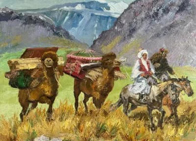 Қыстауға көш. Жазидолда Р. (р. 1979). холст, масло, 90×66 см