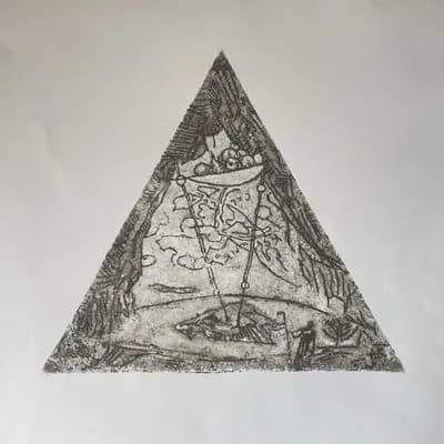 Звездная чаша. Калмыков Сергей (1891–1967). офорт, 34×34 см