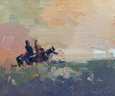 Этюд 26. Таң (2020). Акашев Курмангазы (р. 1964). картон, масло, 21×17 см