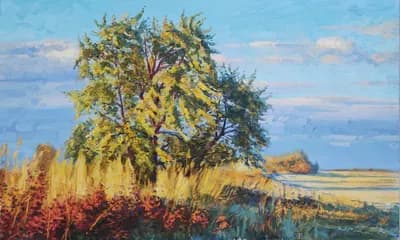 Осенняя симфония. Сары Арка. Проценко В. (р. 1961). холст, масло, 55×90 см