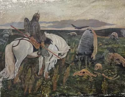 Богатырь. Н.Х.. холст, масло, 60×80 см