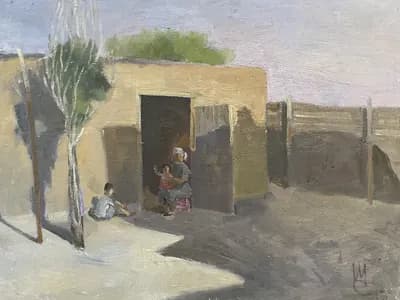 Аулада (Еримбет жага) (2013). Саменов Ш. (р. 1950). холст, масло, 60×78,5 см