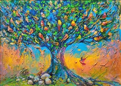 Мелодия Рая (2025). Исина Г.. холст, масло, 110×80 см