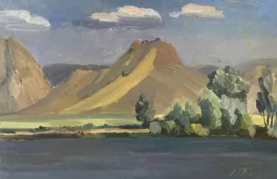 Полдень на Или. Кайдаров Малик (р. 1964). холст, масло, 60×40 см