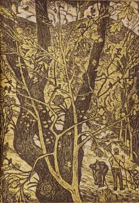В горах (1973). Гаев Николай (1921–2001). литография, 38×27 см