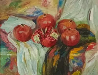 Гранаты (2023). Мусалимов А.. холст, масло, 50×60 см