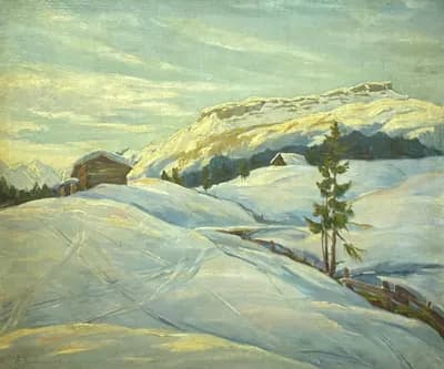 Зима. R. Hummelhoff (р. 1932). холст, масло, 68×57 см