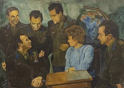 Первые космонавты (1964). Марков Б. В. (1927–2002). холст, масло, 120×90 см