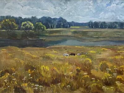 Пейзаж (1975). Колмогоров Михаил (1922–2004). холст, масло, 60×80 см
