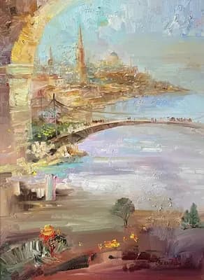 Сарайшық. Баяндин Адилгали. холст, масло, 80×60 см