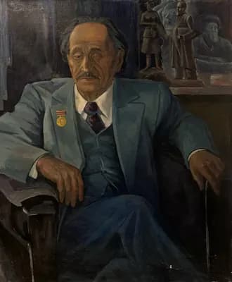 Портрет Наурызбаева. Сарбагисов К. Е.. холст, масло, 100×120 см