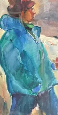 Портрет А. Никонова. Стадничук Иван (1913–2000). акварель, 100×55 см