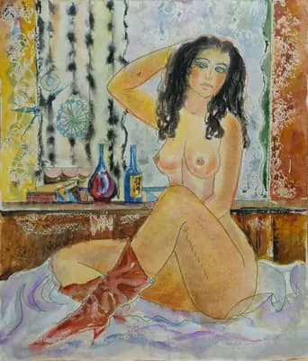 №6 Ню. Кузьмин В. (р. 1953). акварель, 31×35,7 см