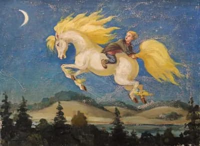 Конек Горбунок. Скринников. холст, масло, 60×80 см