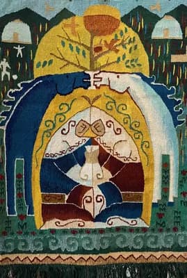 Бақыт мекені. Өтеп Батырбек (1946–1992). гобелен, 140×115 см