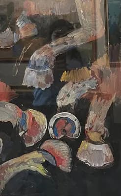 Триптих 2. Романов Сахи (1926–2002). картон, масло, 42,4×67,6 см