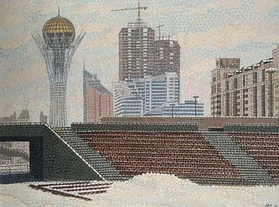 Арайлы Астана (2012). Ахметжан Калиолла (р. 1949). холст, масло, 60×90 см