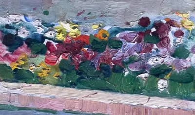 Цветы. Стадничук Иван (1913–2000). картон, масло, 20×10 см