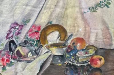 Натюрморт с чайником (1981). Авдеева Д.. бумага, акварель, 50×35 см