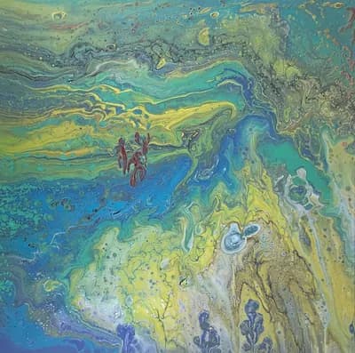 Композиция 2. Диникеев А. (р. 1942). холст, масло, 30×30 см