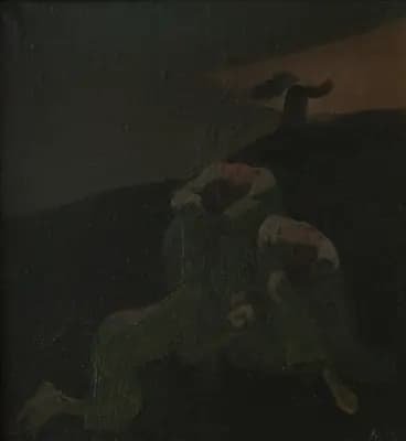 Моление о чаше (1993). Алиев Дулат (р. 1948). холст, масло, 43×40 см