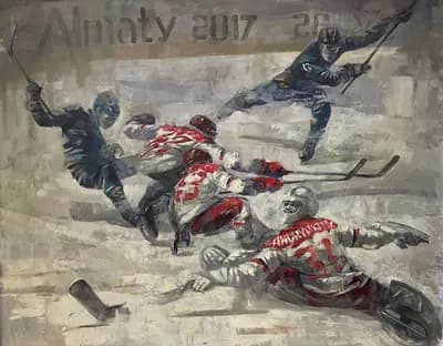 Г-О-О-О-Л (2017). Нұрғожаев А.. холст, масло, 84×105 см