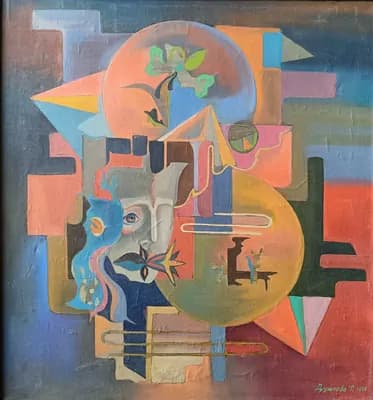 Отражение (1992). Дужнова Татьяна (р. 1969). холст, масло, 75×70 см